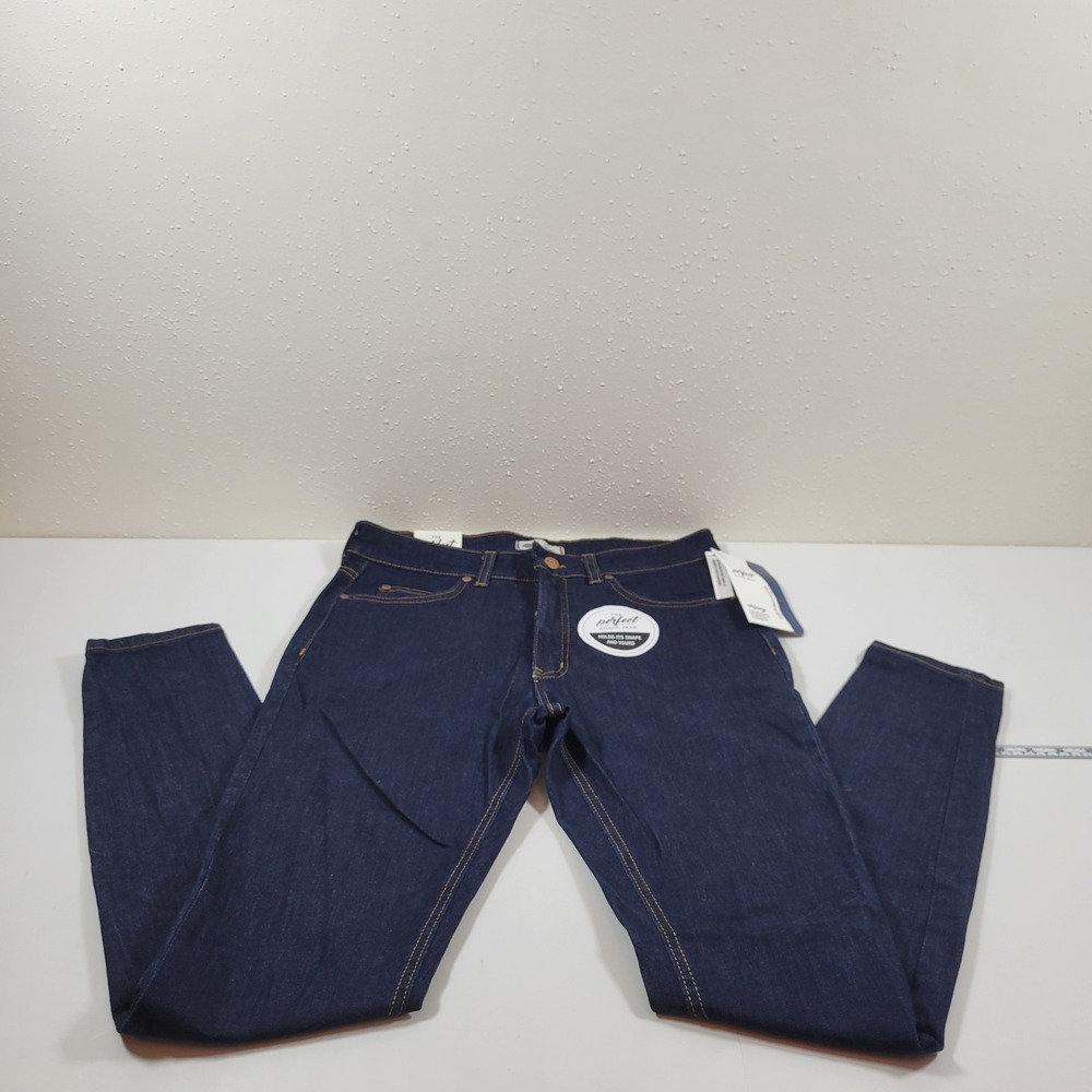 NWT Dickies Skinny Jeans‎ Womens 8 REG Blue Perfect Shape FD145RNB Stretch Denim